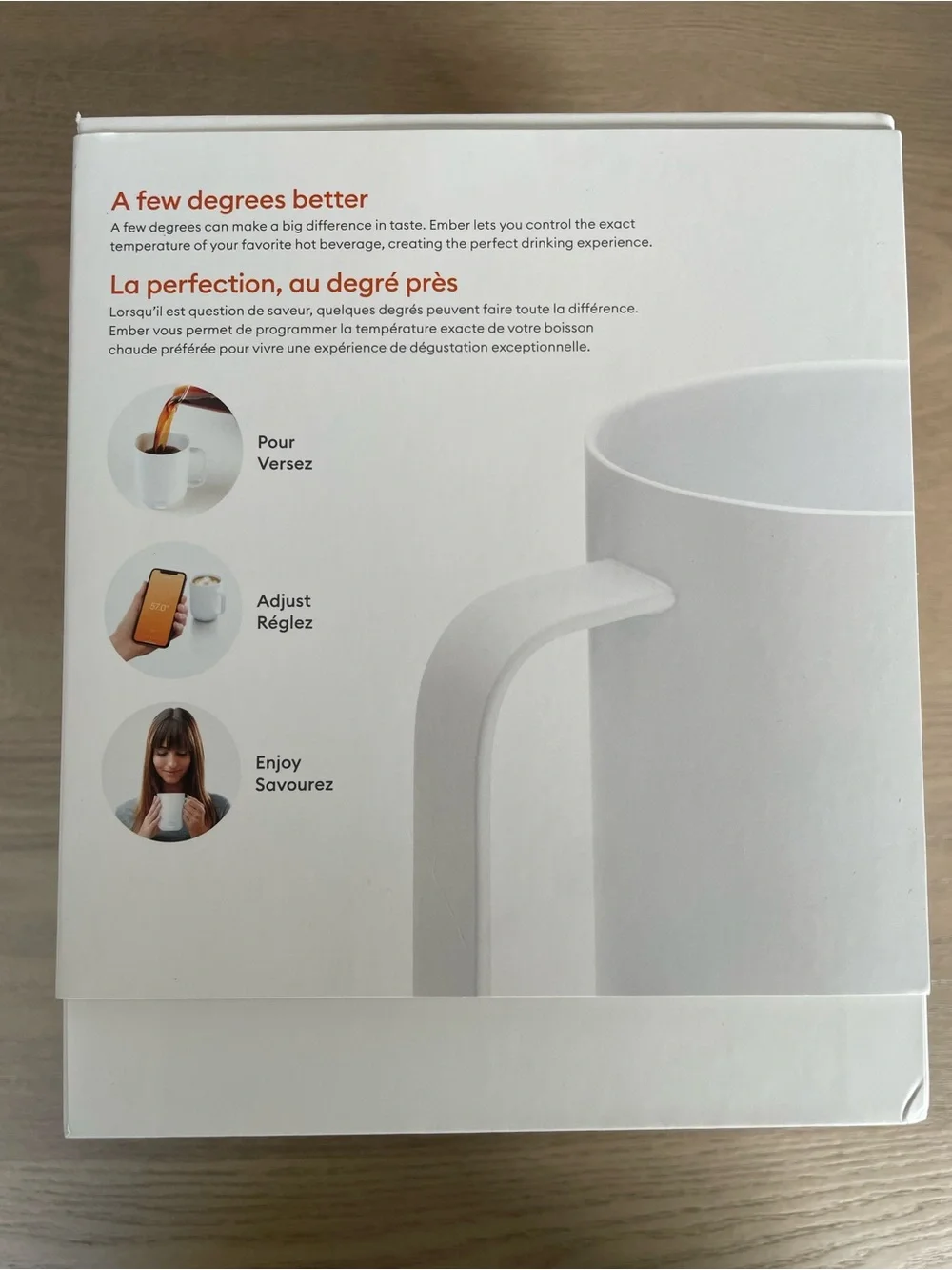 NEW in box Ember Temperature Control Mug 2 — White Smart Heated Coffee Mug $150